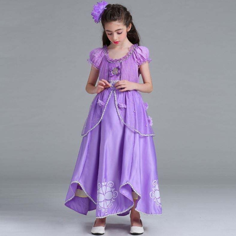 Baige Sophia Rapunzel ruha Lilac lány hercegnő ruha előadás Halloween hercegnő lány cosplay jelmez