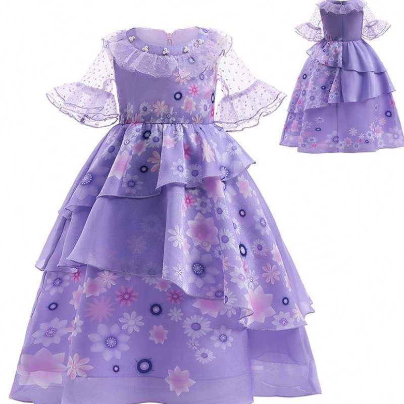 Baige cosplay Isabella Purple Anime Encanto ruha karneváli party hercegnő jelmez lányoknak