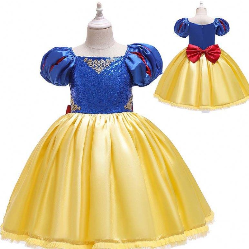 Baige új érkezési rövid ujjú Hófehérke Frock Girl Christmas Halloween Party ruha D0677