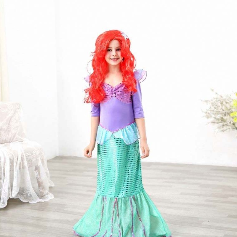 Születésnapi party karácsonyi ruha 2-10 éves gyerekek hercegnő cosplay lány Ariel sellő jelmez HCMM-001