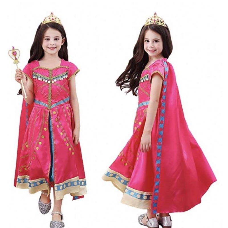 Lányok öltözködnek a születésnapi halloween parti kis hercegnő jelmez Arab ruha a tiara-foki pálcával, hcal-002