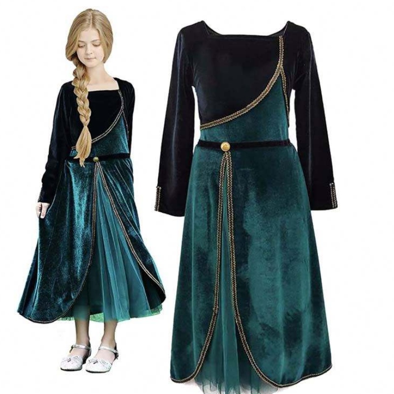 Kislányok Carnival cosplay jelmezkirálynő Elsa Anna öltözködjön a Cloak HCGD-038-val