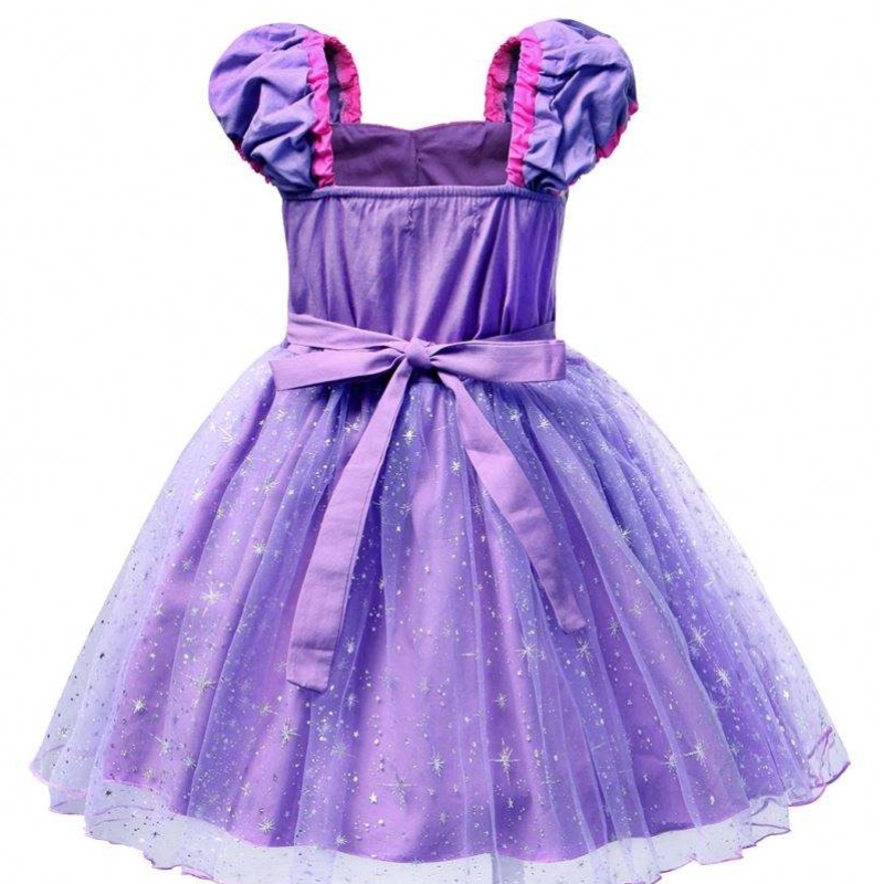Kiváló minőségű rapunzel hercegnő ruha a parti filmhez kusza karakterek cosplay lányok születésnapi parti ruha 1-4 évig