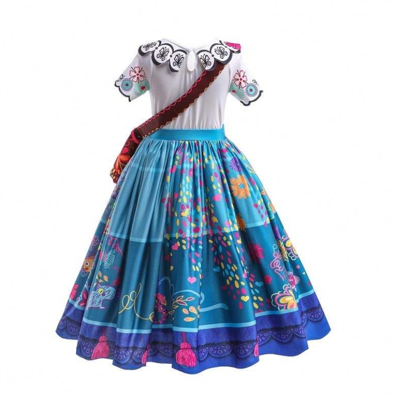 Gyári közvetlen ellátás Új karneváli gyerekek party cosplay jelmez Isabella Purple Encanto ruha gyerekeknek HCIS-001