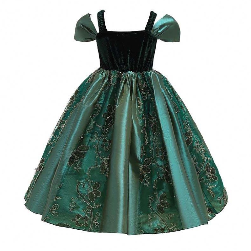 022 Legjobb értékesítési ruha Baby Kids kislányok Halloween hercegnő Anna Elsa ruha jelmez a Cape HCGD-032-vel