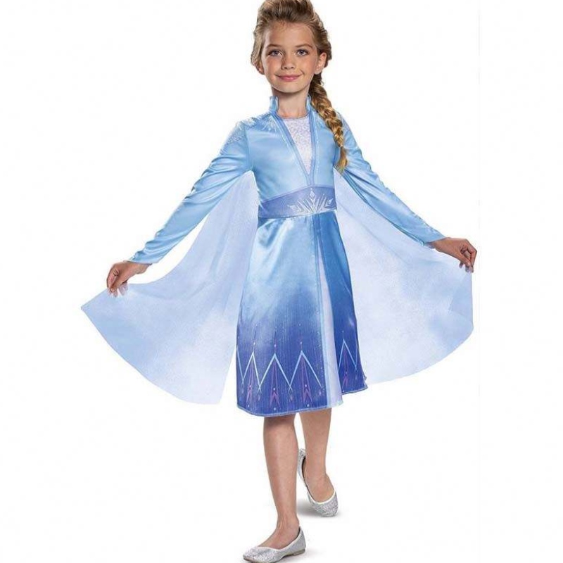 Gyerekek lányok Halloween party cosplay 110-150cm hercegnő öltözködjön Elsa ruha hercegnő hcgd-011