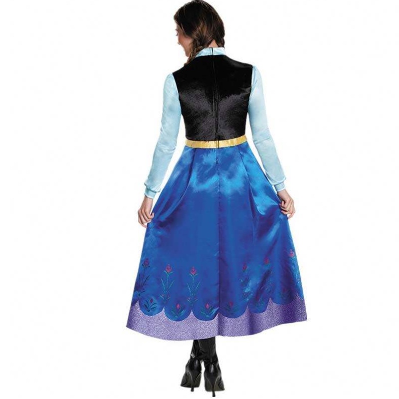 Legjobb eladó 2022 Felnőtt Elsa Anna Cosplay Woman Halloween jelmez hercegnő ruha felnőtt Anna jelmez köpeny HCGD-053