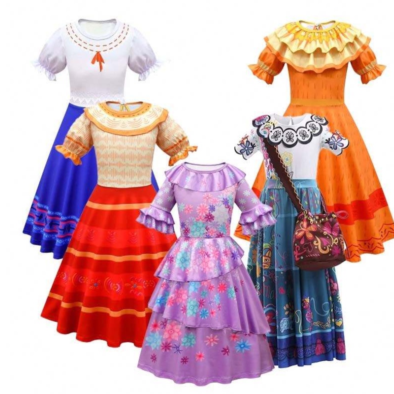 Halloween cosplay ruháknői felnőtt hercegnő ruhák Mirabel Isabella Encanto felnőtt jelmez HCIS-017