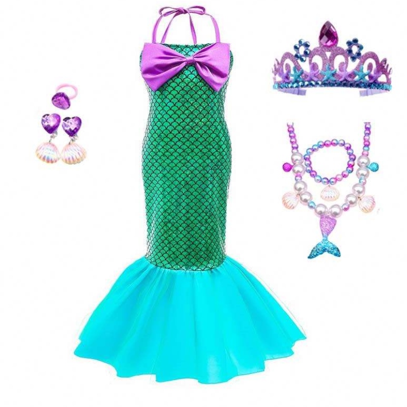 Gyerek kislány cosplay jelmezek Ariel hercegnő kis sellő ruha gyerekeknek kislány hcmm-009