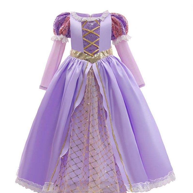 Baige Amazon forró eladású gyerekek ruhák cosplay jelmezek halloween sophia rapunzel ruha hercegnő hosszú party ruha