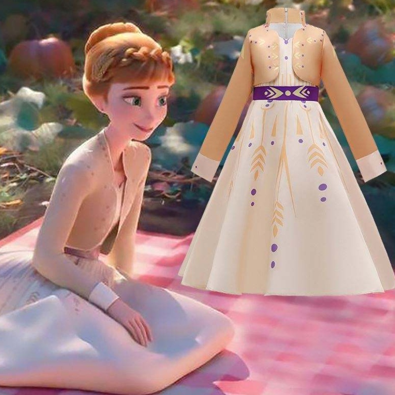 Baige új Elsa Anna lányok hercegnő ruha Halloween cosplay Elsa ruha cosplay jelmez lányok