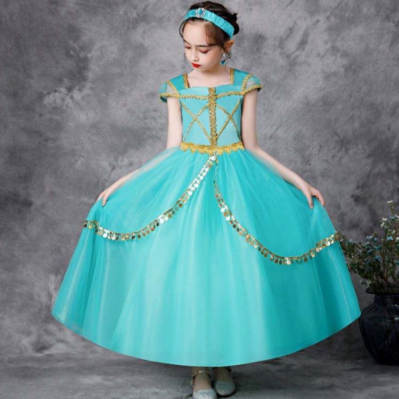 Forró értékesítő lányok hercegnő jelmez Jasmine cosplaynyári trendi party viselő lány ruhák