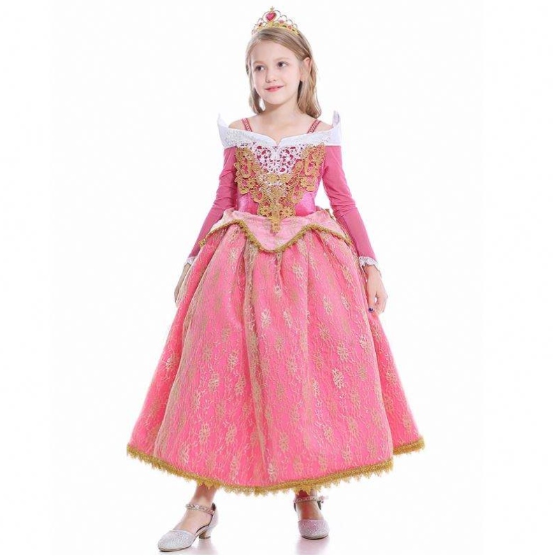 Lányok öltözködés alvó szépség hercegnő aurora csipke ruha cosplay előadás jelmez d0701 smr026