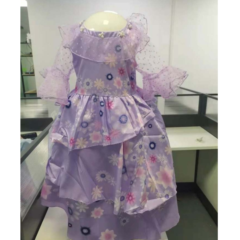 2022 kislány ruha Mirabel lány hercegnő ruha elegáns esti party tutu prom gown encanto cosplay jelmez