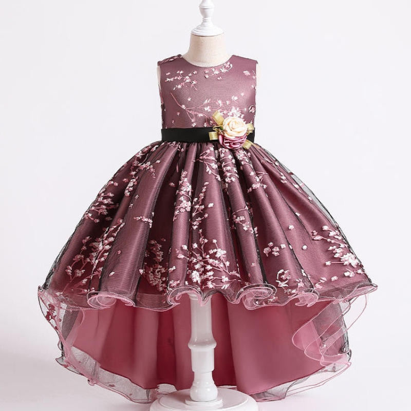 2022 Pageant Vintage Dress Kids Party Első koszorúslány ruhák lányoknak Gyerekek jelmez esküvői ruha lány csecsemő vestido tini