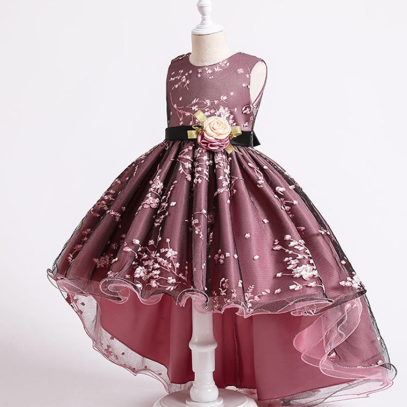 2022 Pageant Vintage Dress Kids Party Első koszorúslány ruhák lányoknak Gyerekek jelmez esküvői ruha lány csecsemő vestido tini