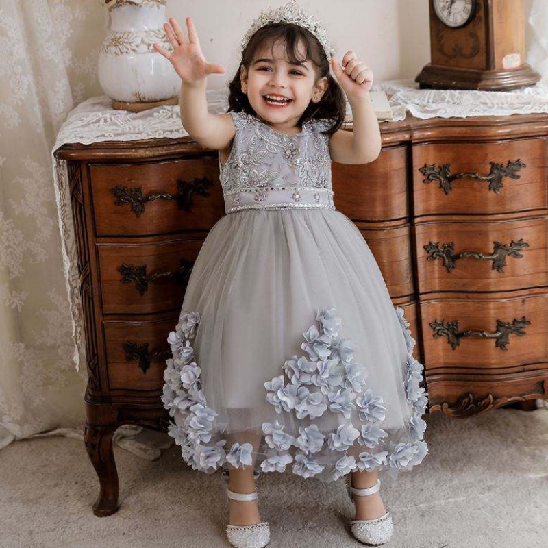 Baige Törökország stílusú gyerekek Frock Girl ruha Baige gyerekek születésnapi party ruha 2yearsn2103
