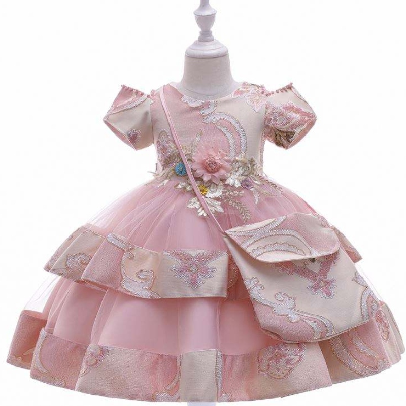 Baige Amazon Hot Sale új esküvői rendezvény Frock Birthday Ceremony Girl Party ruha gyerekek 3-8 évesek öreg lány képzeletbeli ruhák L5212