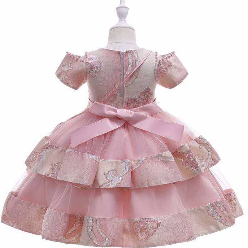 Baige Amazon Hot Sale új esküvői rendezvény Frock Birthday Ceremony Girl Party ruha gyerekek 3-8 évesek öreg lány képzeletbeli ruhák L5212