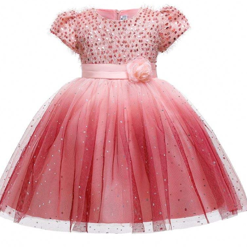 Baige új design lányok torta ruha elegáns esti hivatalos baba virág lány ruhák l5160