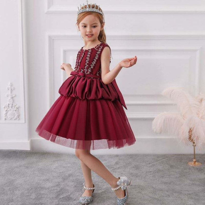 Legújabb dizájn forró eladás születésnapi elegáns aranyos gyerek ruhák hercegnő butik baba labda ruha l5177