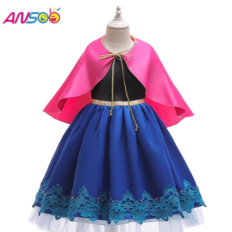 Ansoo gyerekek lányok hercegnő queen Elsa anna halloween cosplay jelmez divatos ruha szoknya