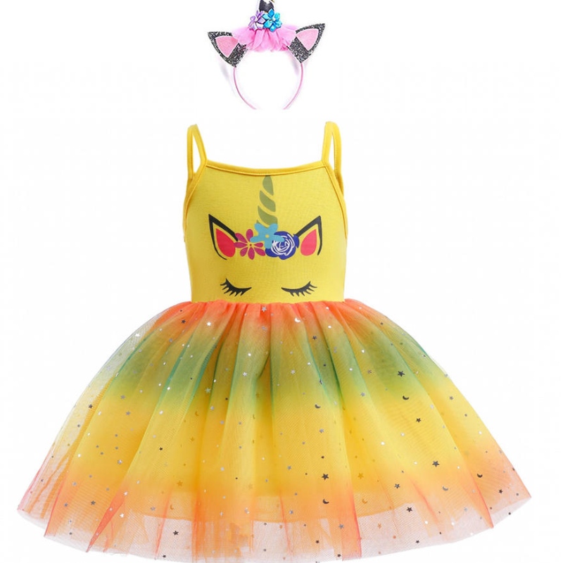 2022 új lány egyszarvú ruhák lányok tutu hercegnő party ruhák születésnapi party cosplay jelmez