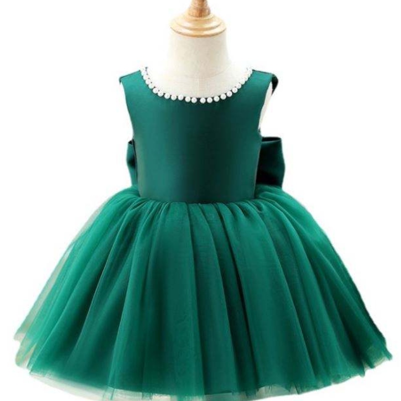 Baige Green Backless Girl Party ruha gyerekek Első kommunion Ruha hercegnő esküvői golyó ruha dz007