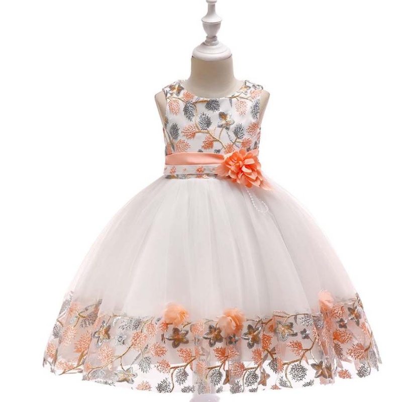 Nagykereskedelmi gyerekek Frock Designs Képek Új Model Kids Girls Party ruhák születésnapi esküvői partira L5045