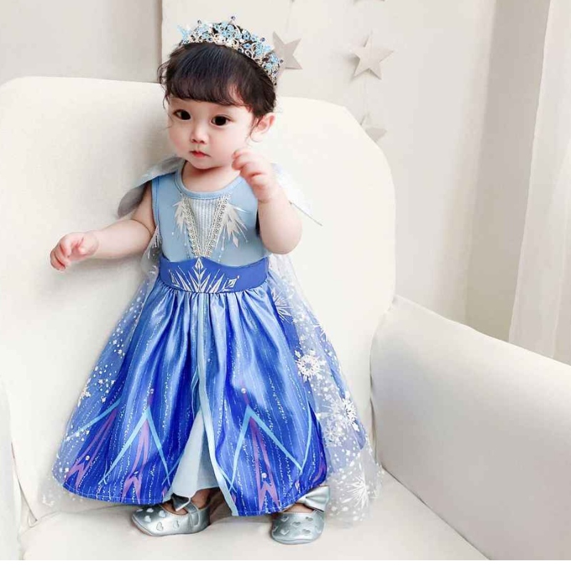 Baige új dizájn hercegnő Elsa Anna szerepjáték ruha kislány cosplay jelmezek karácsonyi parti születésnapi ruhája BX1730