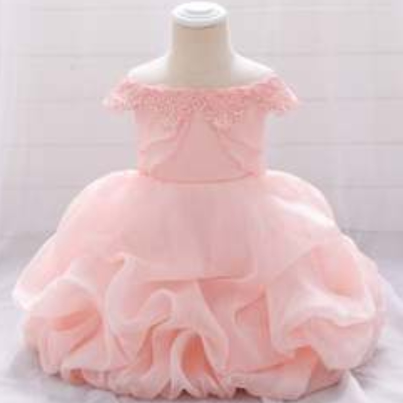 Újszülött kislány party Frock Design vállon kívülinyári viselet Gyerekek Party ruha esküvői születésnapi party gyermekeknek