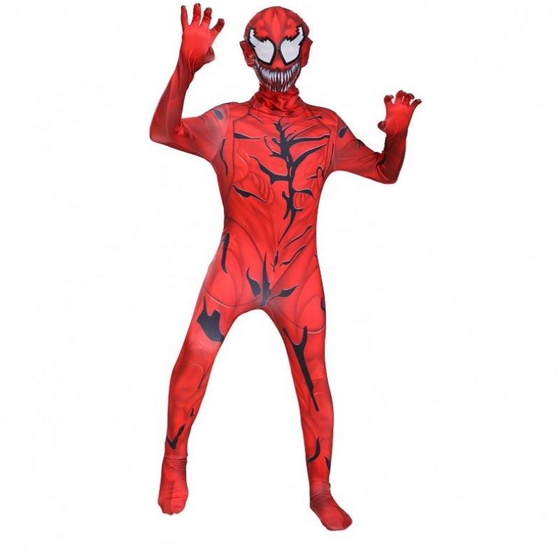 Red Marvel Movie Speciális Bodysuit felnőttek Gyerekek Fiúk Szuperhősök Szűk Halloween Scorpion Venom Spiderman cosplay jelmez