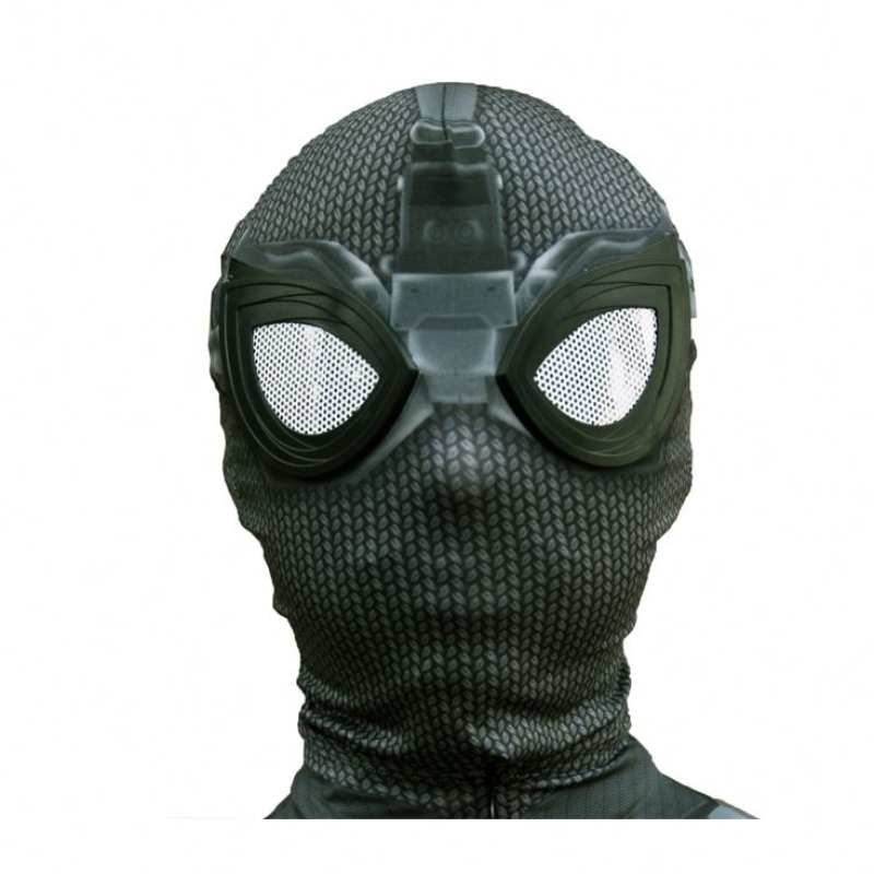 Új stílusú fekete szuperhős zentai öltöny a Halloween TV -hez&movie cosplay fekete pókember jelmez arcmaszkkal gyerekeknek&adults