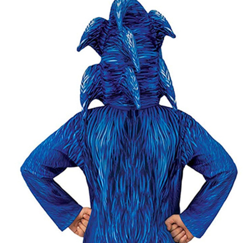 Halloween party játék cosplay gyerekek kék sonic jumpsuit rajzfilm Sonic the Hedgehog jelmez