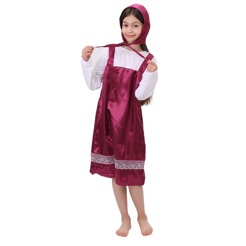 Gyerekek divatos mese karakter cosplay masa jelmez piros lovagló jelmezek