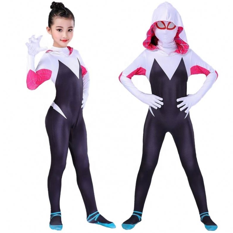Ünnepi Halloween partynagykereskedelminők lányok gyerekek gwen pók ember párhuzamos univerzális ruházat harisnyanadrág cosplay jelmezek maszkkal