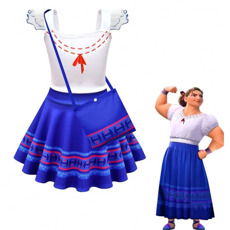 Baige gyerekek lányok Encanto mirabel cosplay jelmez karnevál Halloween Princess Party ruha