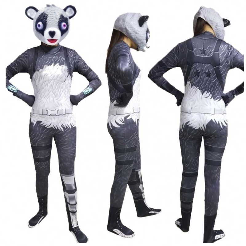 Új divatos gyár közvetlen forró eladású öblítőcsapat vezető jumpsuitnői koponya csapata test felnőtteknek Fortnite cosplay jelmez