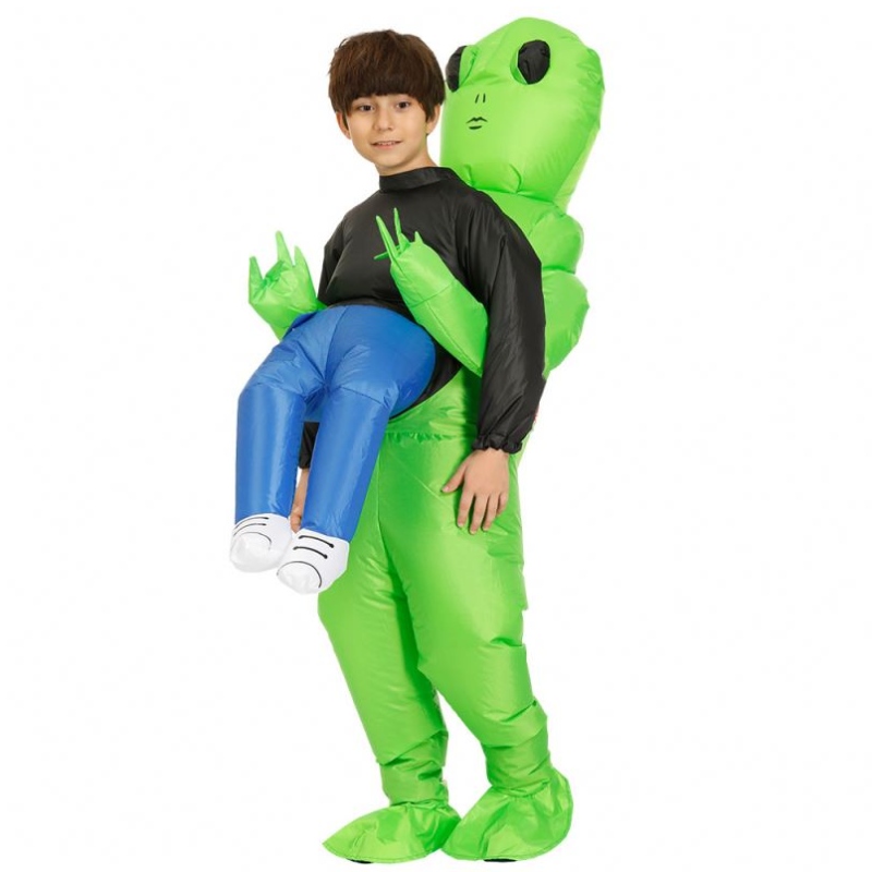 Halloween karácsonyi cosplay felfújható fényes zöld szellem jelmez idegen jelmez