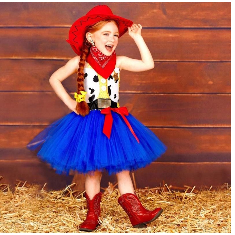 Húsvéti születésnapi party öltözködési cowgirl jelmez 1-12 éves bandana cowboy kalap hcts-002