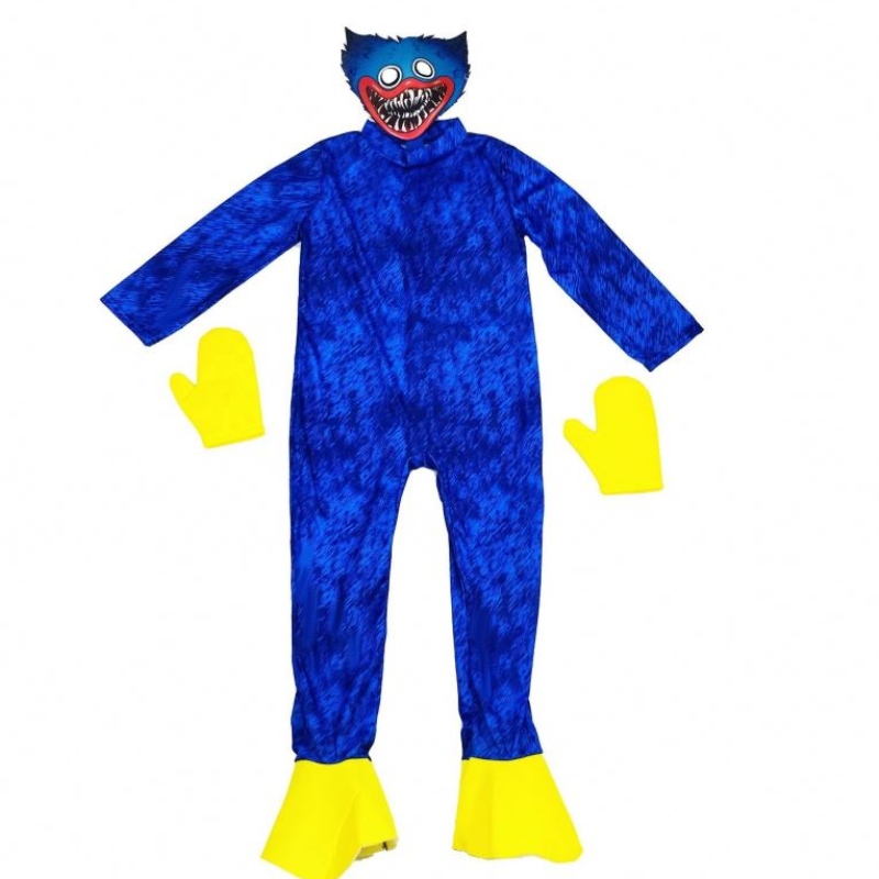 Halloween Poppy Playtime Halloween cosplay jelmezek pop cosplay kék száj szörny jelmez a gyerekek carnival monster jumpsuitához