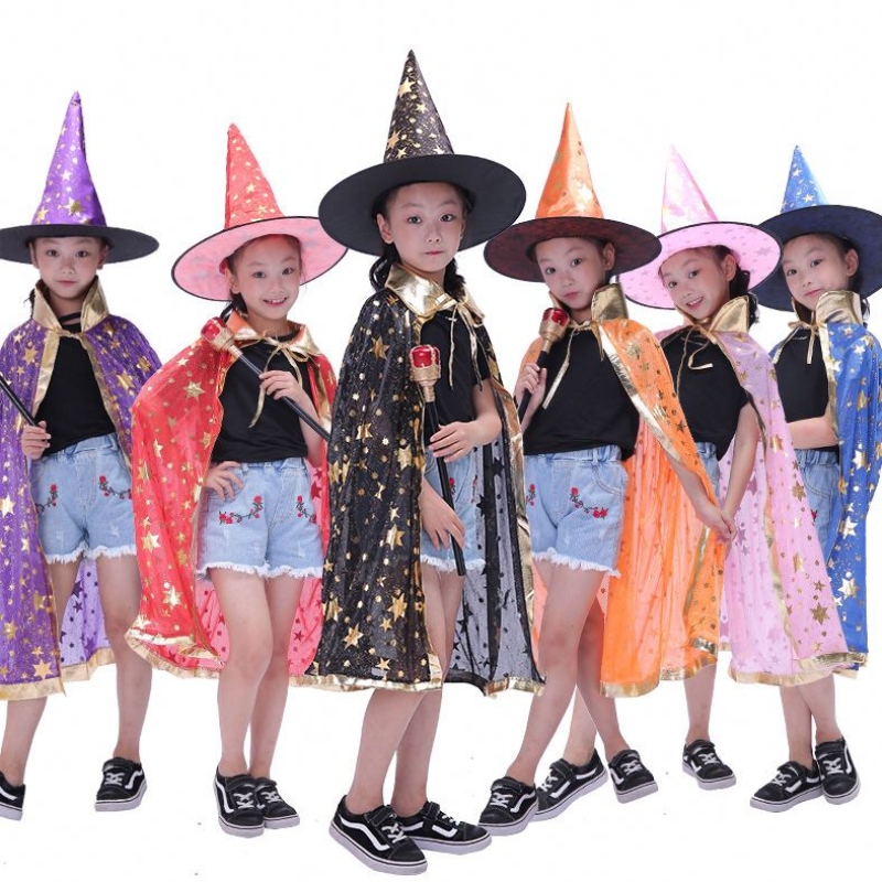 Engedélyezze a gyermekek felnőtt parti öltözködését vörös és fekete dupla arcállvány gallér Cape kapucnis Cape Cape jelmez Halloween cosplay