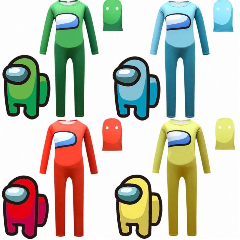 2db anime játék cosplay jelmez gyerekeknek fiúk lányok jumpsuit&mask halloween jelmez