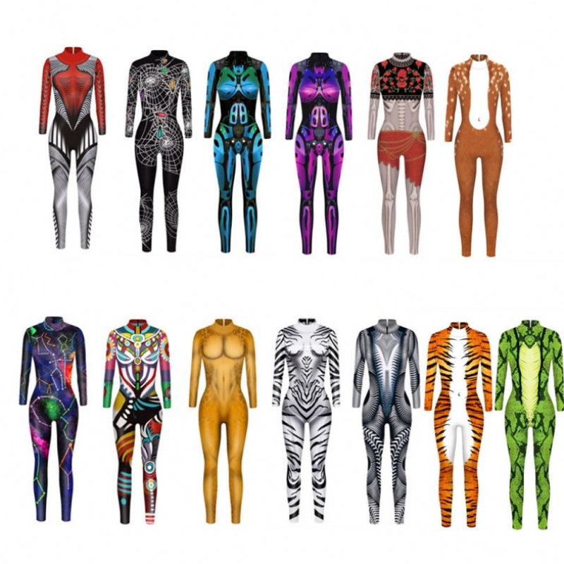 Halloween bodysuit robot punk jumpsuit macskák szexinői cosplay jelmezek