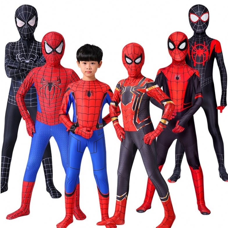 Iron Spider cosplay Amazing Pókember Miles Halloween jelmez Peter Parker Zentai öltöny szuperhős test gyerekeknek