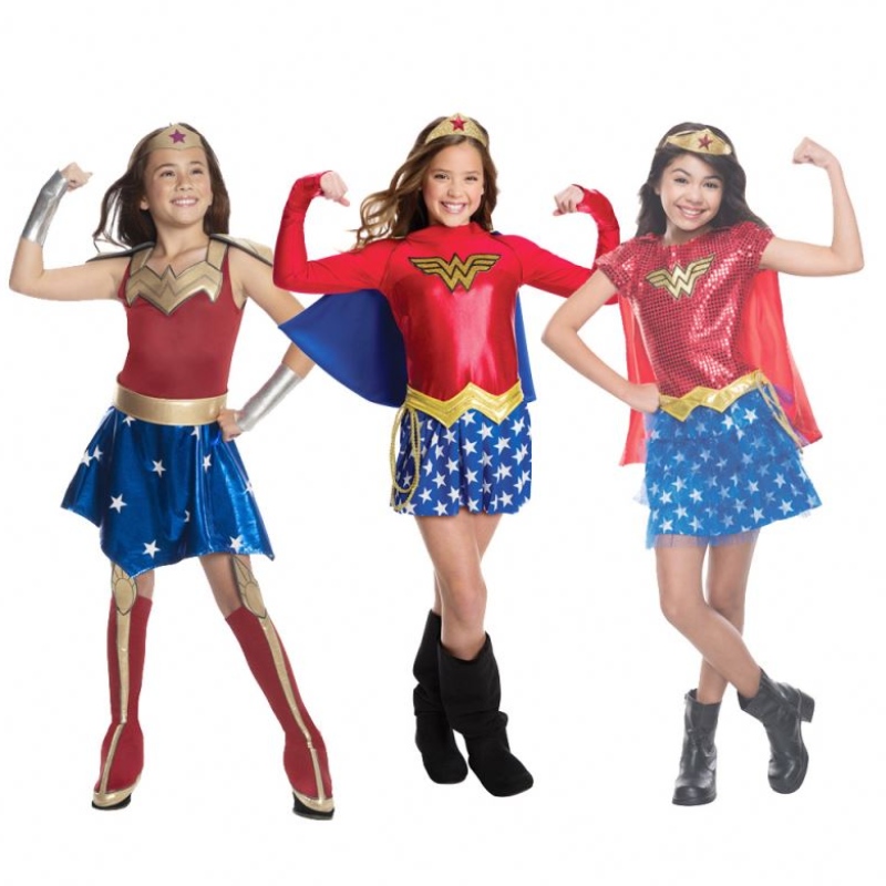 Gyerekek szuper cosplay jelmezek szuper lányok ruha szupernő ruha szuper halloween ruhák