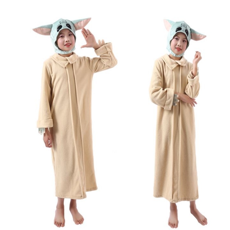 Baby Yoda cosplay jelmez Yoda War Anime Kids Coverall