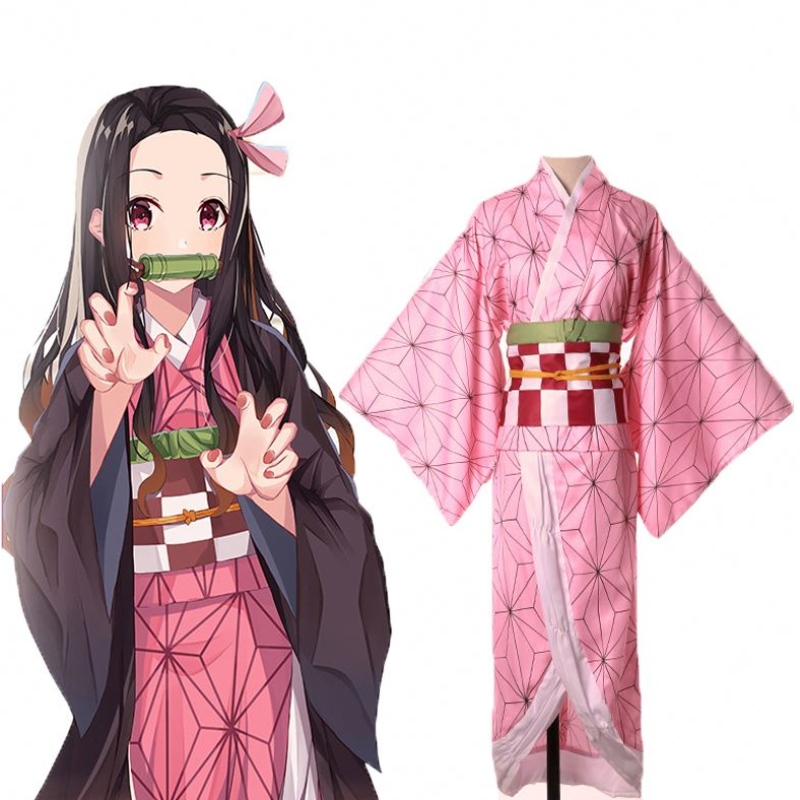 Felnőtt gyerekek anime démon gyilkos kimetsuno yaiba tanjirou kamadonezuko zenitsu shinobu cosplaynők kimono cosplay jelmez paróka