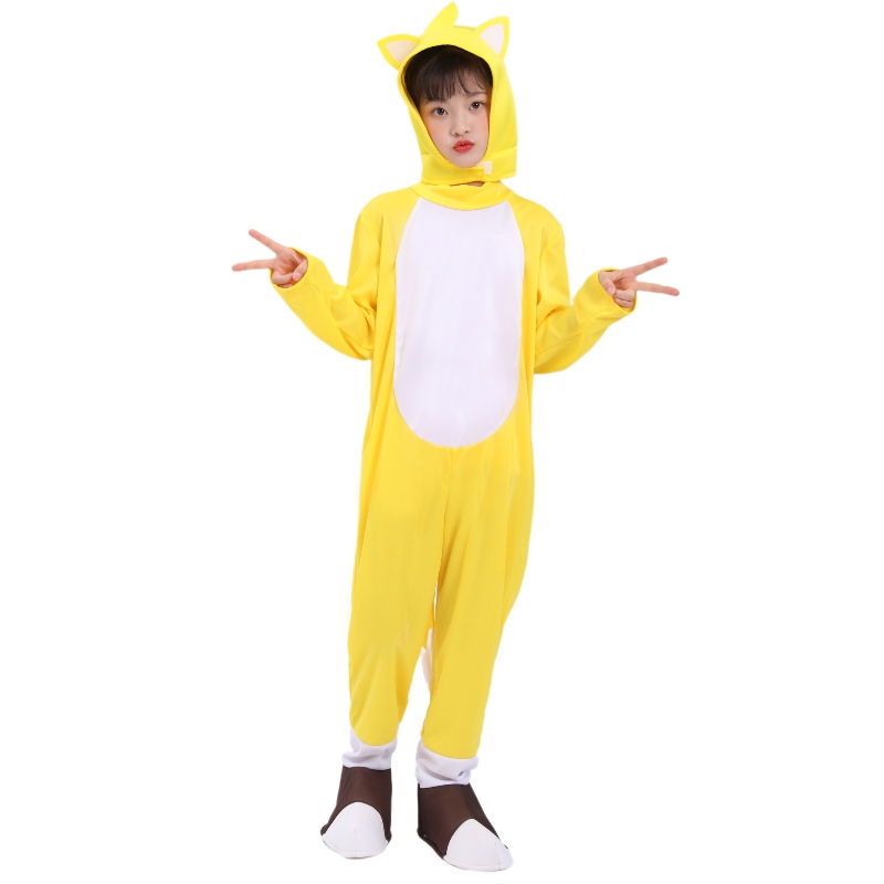 Nagykereskedelem Halloween sárga róka Tarrs szuperszonikus fiú jelmez Hedgehog Sons Suits cosplay jelmez gyerekeknek