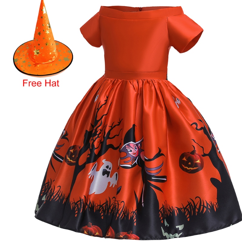 Amazon Halloween gyermek jelmez szerepjáték maszk nyomtatás ruha teljesítmény ruha + kalap